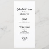 Bride in Cowboy Boots Sunflower Wedding Menu (Achterkant)