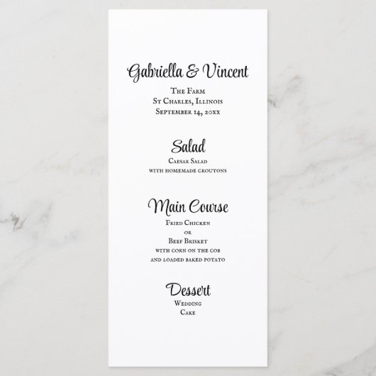 Bride in Cowboy Boots Sunflower Wedding Menu (Achterkant)