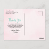 Bride in een Veil met Bedankt van het Vrijgezellen Briefkaart (Achterkant)