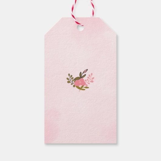 Bride in een Veil met Bedankt van het Vrijgezellen Cadeaulabel (Achterkant)