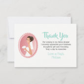 Bride in een Veil met Bedankt van het Vrijgezellen Kaart (Voorkant)