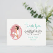 Bride in een Veil met Bedankt van het Vrijgezellen Kaart (Staand voorkant)