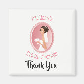 Bride in een Veil met Bedankt van het Vrijgezellen Magneet (Voorkant)