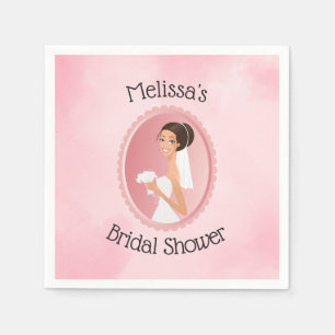 Bride in een Vrijgezellenfeest van Veil Holding Fl Servetten