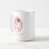 Bride in een White Wedding Dress Holding een Bouqu Koffiemok (Voorkant links)