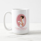 Bride in een White Wedding Dress Holding een Bouqu Koffiemok (Links)