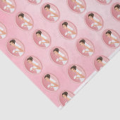 Bride in een White Wedding Dress Holding een Bouqu Tissuepapier (Detail)