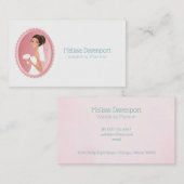 Bride in een White Wedding Dress Holding een Bouqu Visitekaartje (Voorkant / Achterkant)