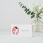 Bride in een White Wedding Dress Holding een Bouqu Visitekaartje (Staand voorkant)