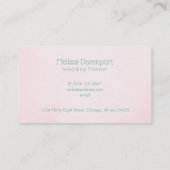 Bride in een White Wedding Dress Holding een Bouqu Visitekaartje (Achterkant)