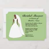 Bride in Gown Greenery Stripe Vrijgezellenfeest In Kaart (Voorkant)