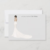 Bride in Gown Vrijgezellenfeest Bedankkaart (Voorkant)