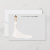Bride in Gown Vrijgezellenfeest Hartelijk dank Bedankkaart (Voorkant)