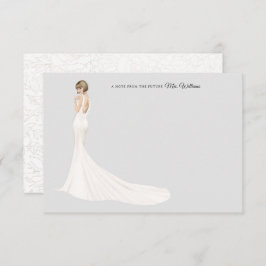 Bride in Gown Vrijgezellenfeest Hartelijk dank Bedankkaart