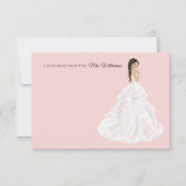 Bride in Gown Vrijgezellenfeest Hartelijk dank Bedankkaart (Voorkant)