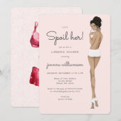 Bride in het Vrijgezellenfeest van de onderkleding Kaart (Voorkant / Achterkant)