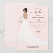 Bride in Lace Gown Vrijgezellenfeest Kaart (Voorkant / Achterkant)