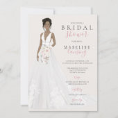 Bride in Lace Wedding Gown Vrijgezellenfeest Kaart (Voorkant)