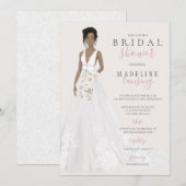 Bride in Lace Wedding Gown Vrijgezellenfeest Kaart (Voorkant / Achterkant)