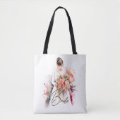 Bride in Waterverf | Weddenschap Tote Bag (Voorkant)