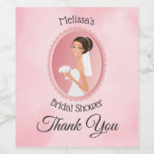 Bride in Wedding Gown Vrijgezellenfeest Wijn Etiket (Enkel label)