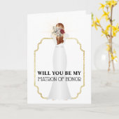 Bride in witte jurk ChANGE-haarkleur bridal chic Kaart (Gele Bloem)