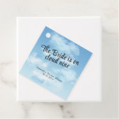 Bride Is On Cloud Nine Bridal Shower Bedankjes Labels (In situ)