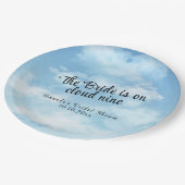 Bride Is On Cloud Nine Bridal Shower Papieren Bordje (Gekanteld)