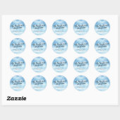 Bride Is On Cloud Nine Bridal Shower Ronde Sticker (Vel)