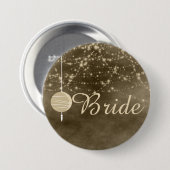 Bride Ivory Lantern Ronde Button 7,6 Cm (Voorkant /achterkant)
