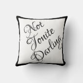 Bride ja Darling Black White Script Chic Wedding Kussen (Achterkant)