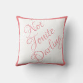 Bride ja Darling Pink Script Chic Wedding Kussen (Achterkant)