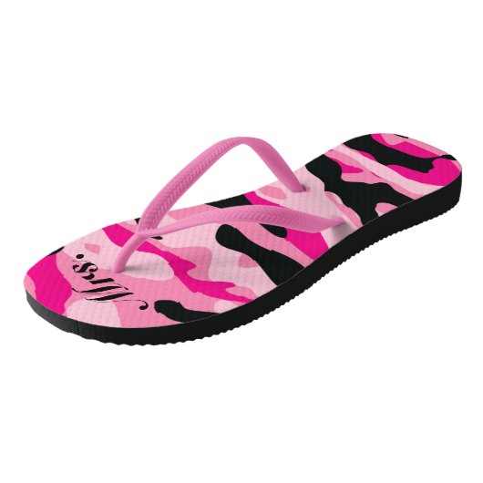 Bride Jane GI Militaire Camouflage Pink Partij Teenslippers (Schuin)