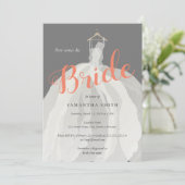 Bride jurk bruiloft kaart (Staand voorkant)