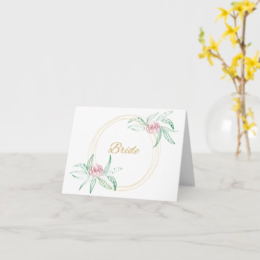 Bride Kaart (Gele Bloem)