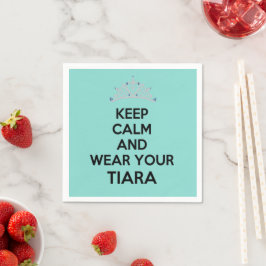 BRIDE Keep Calm en Draag je Tiara Party Servet