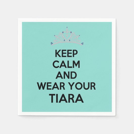 BRIDE Keep Calm en Draag je Tiara Party Servet (Voorkant)