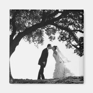 Bride Kiss onder Oak Magnet
