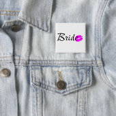 Bride Kiss Vierkante Button 5,1 Cm (In situ)
