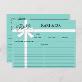 BRIDE Kitchen Personal Shower Party Recipe Kaart (Voorkant / Achterkant)