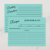 BRIDE Kitchen Vrijgezellenfeest Party Recipe Kaart (Voorkant / Achterkant)