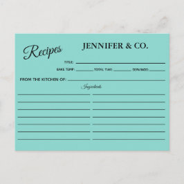 BRIDE Kitchen Vrijgezellenfeest Party Recipe Kaart