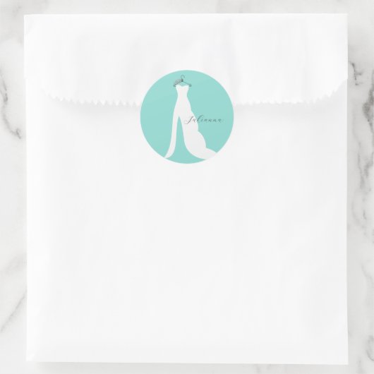 BRIDE komt hier uit de Bride party Ronde Sticker (Tas)