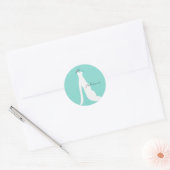 BRIDE komt hier uit de Bride party Ronde Sticker (Envelop)