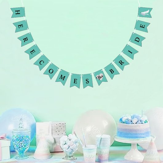 BRIDE komt hier voor de Bride Vrijgezellenfeest Pa Vlaggetjes