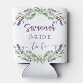 Bride lavender eucalyptus greenery name blikjeskoeler (Achterkant)