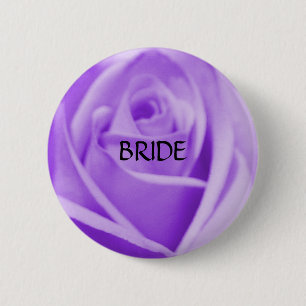 BRIDE - lavender roos knop Ronde Button 5,7 Cm