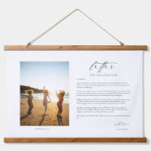 Bride Letter Gift Foto Hangend Wandkleed (Voorkant)