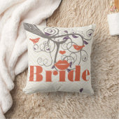 Bride Lips Paars Coral Gray Zig Zag Floral Kussen (Deken)