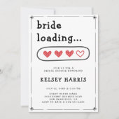 Bride Loading Hearts Vrijgezellenfeest Kaart (Voorkant)